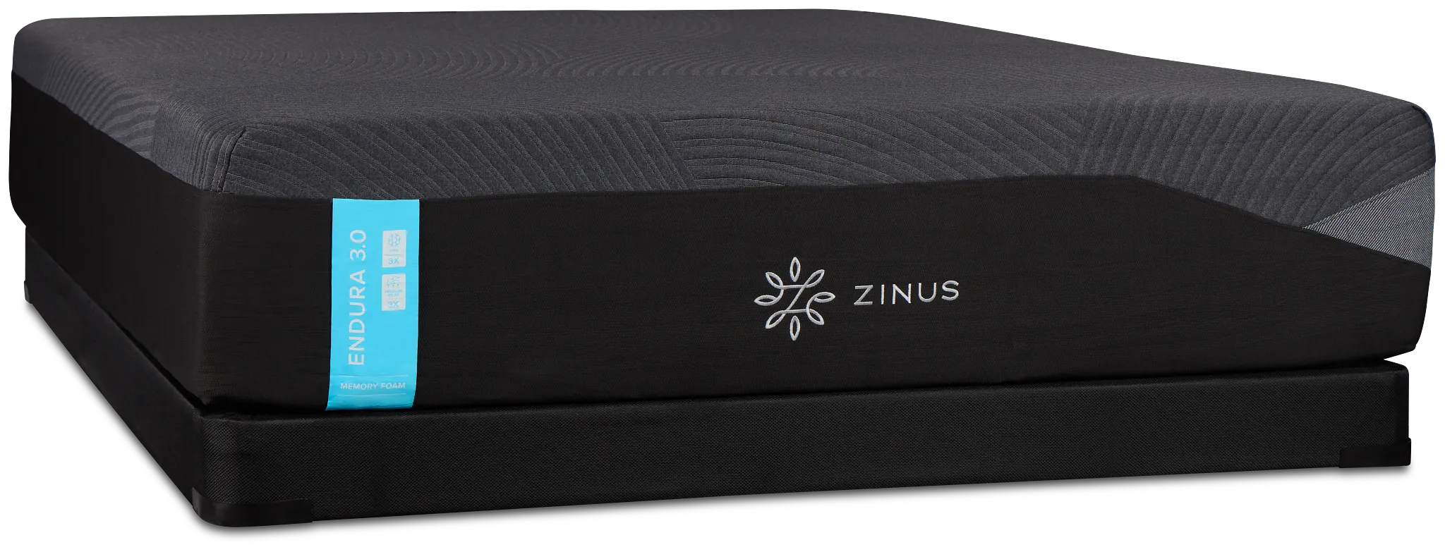 Zinus Endura 3.0 Plush Low-profile Mattress Set