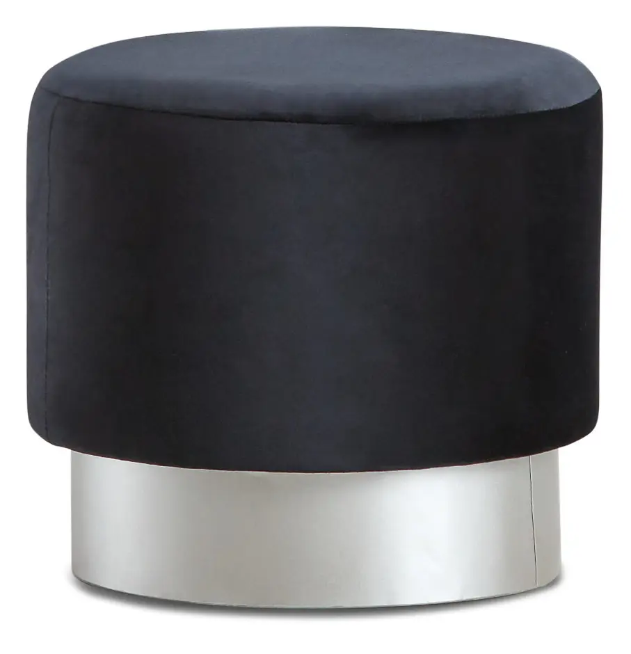 Asti Black Accent Stool Asti Black Accent Stool