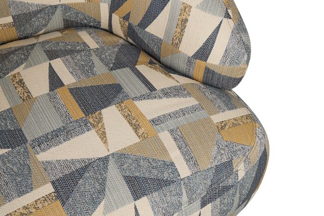 Cory Multicolored Fabric Swivel Accent Chair