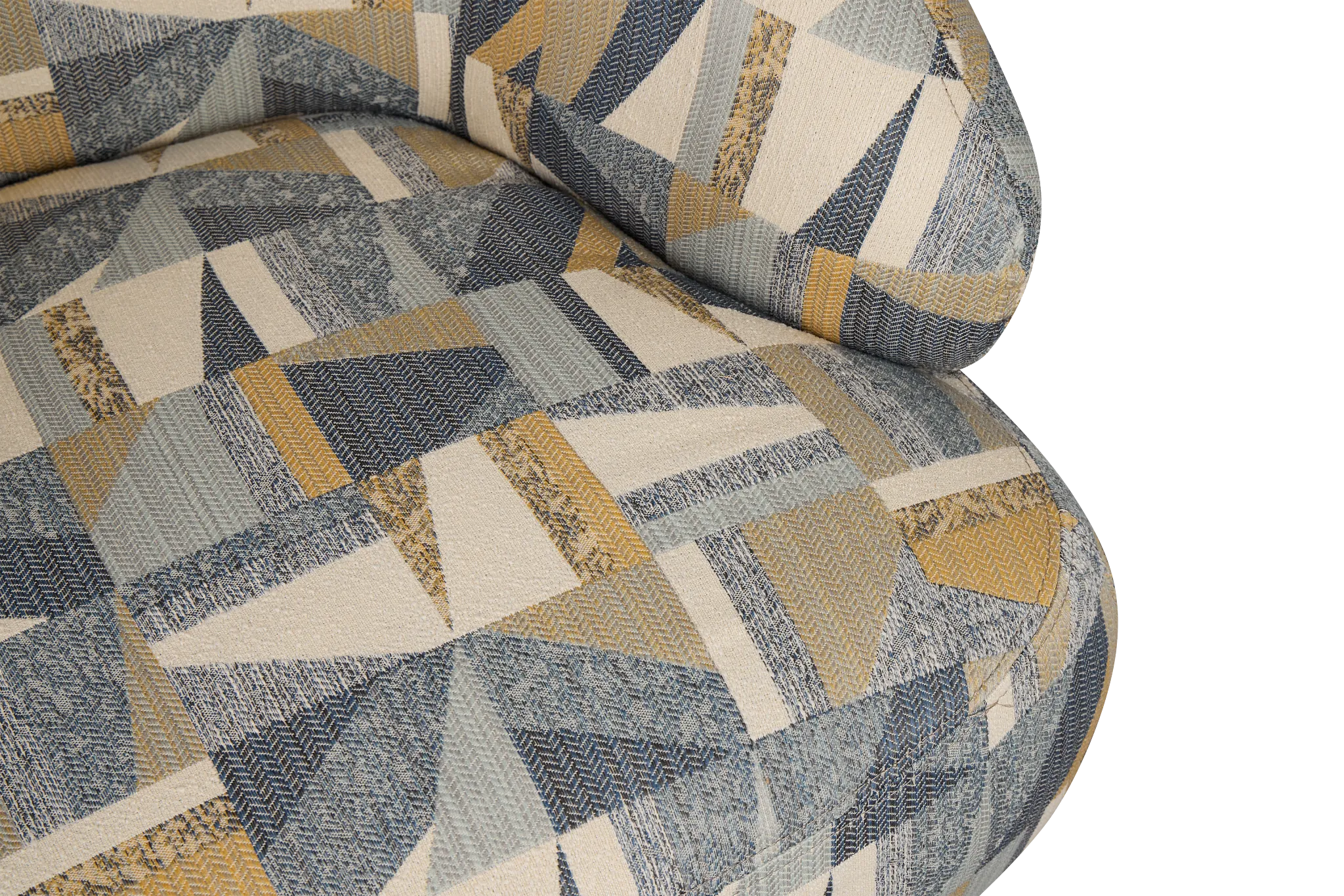 Cory Multicolored Fabric Swivel Accent Chair