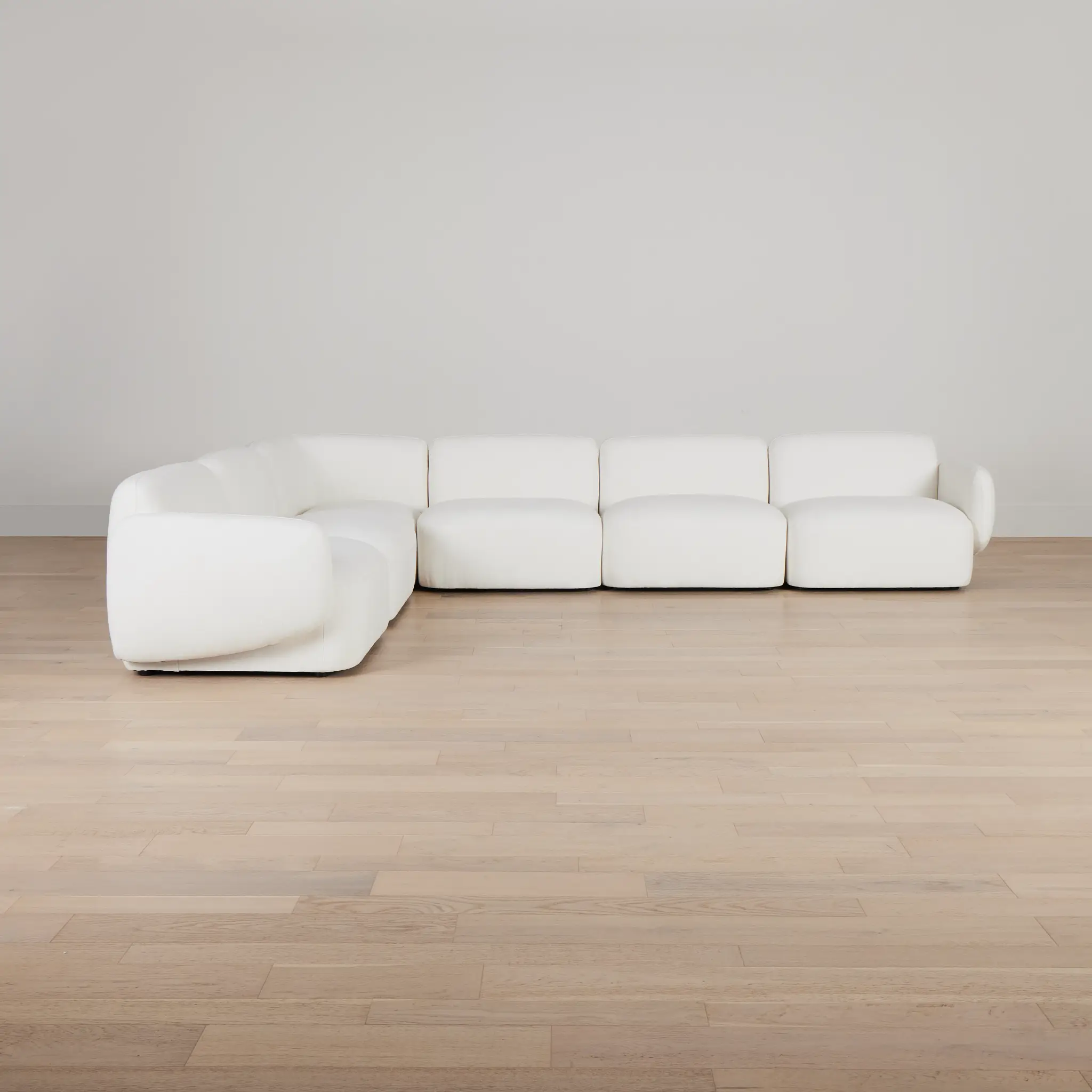 Halsey White Fabric Medium Two-arm Sectional Halsey White Fabric Medium Two-arm Sectional