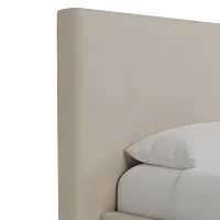 Grayton Peyton Beige 54" Upholstered Platform Bed