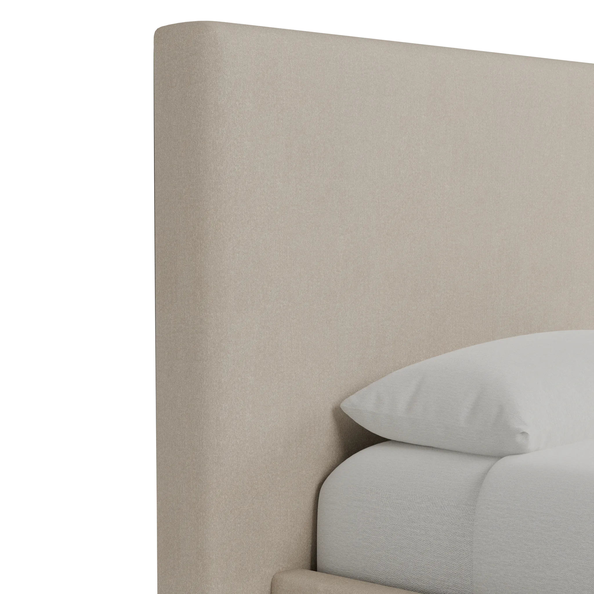 Grayton Peyton Beige 54" Upholstered Platform Bed