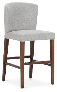 Bentley Light Gray 24" Upholstered Barstool