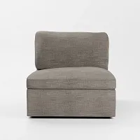 Destin Victory Gray Fabric Swivel Chair