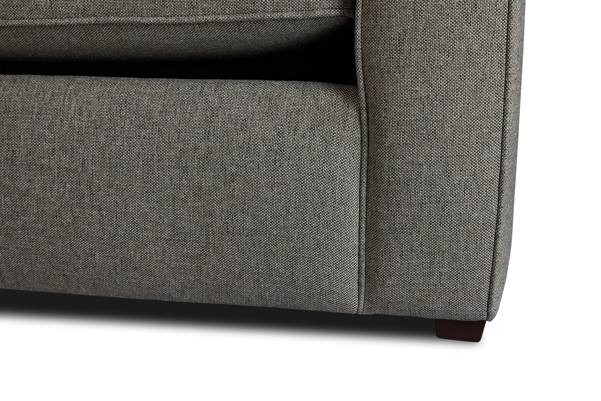 Asheville Brown Fabric Left Chaise Memory Foam Sleeper Sectional