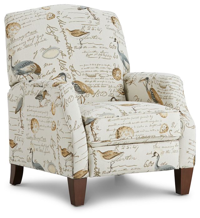 beige push back recliner