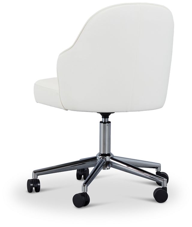 Paige White Swivel Desk Chair