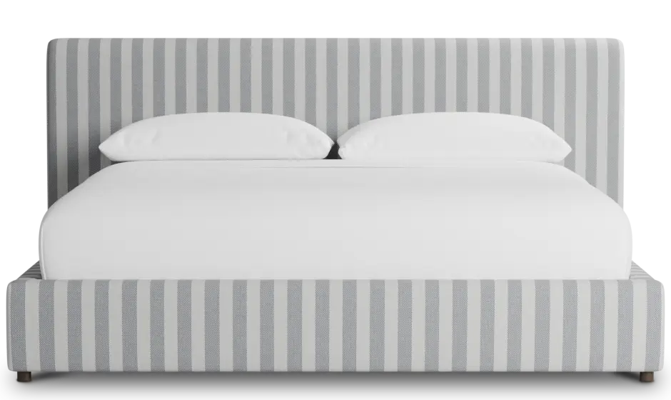 Grayton Sea Lane Light Gray 44" Upholstered Platform Bed Grayton Sea Lane Light Gray 44" Upholstered Platform Bed