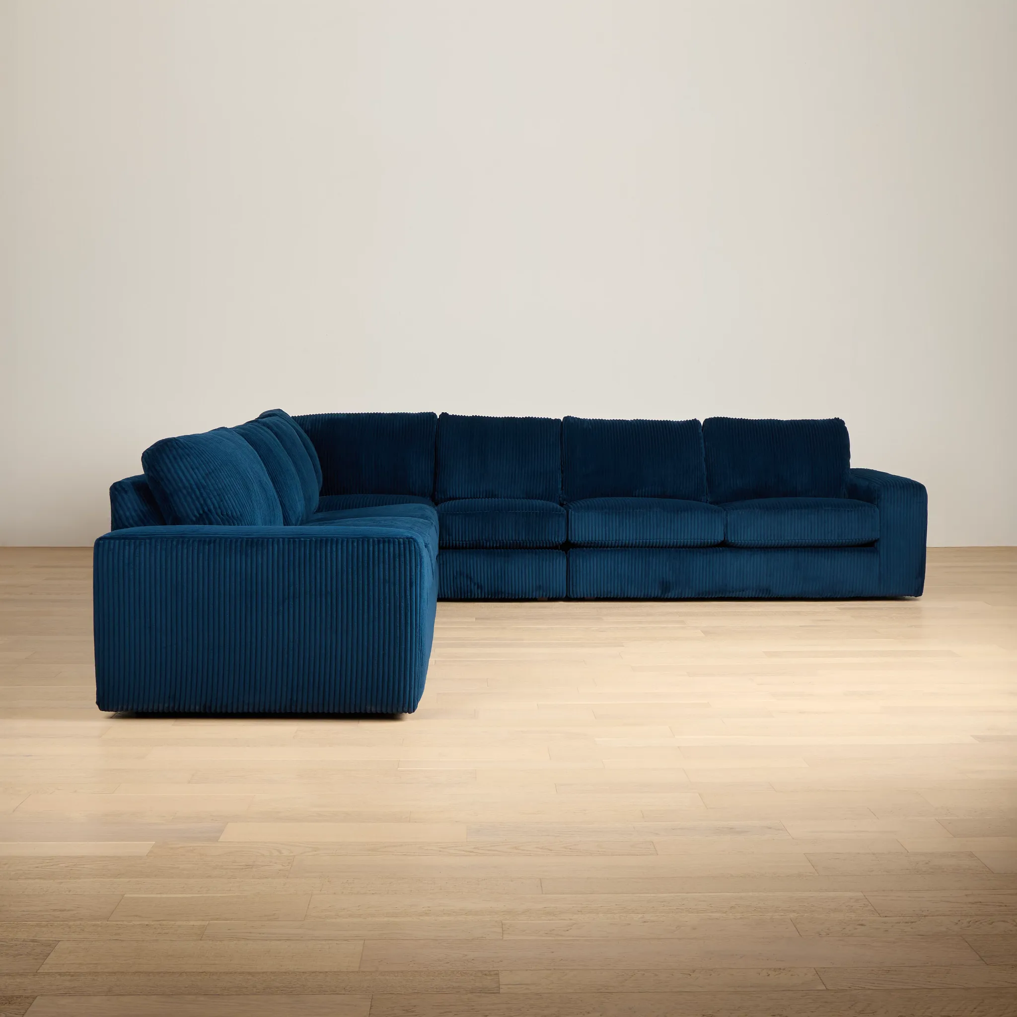 Charlie Dark Blue Fabric Large Two-arm Sectional