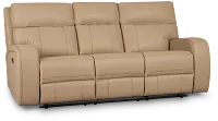 Rhett Taupe Micro Power Reclining Sofa