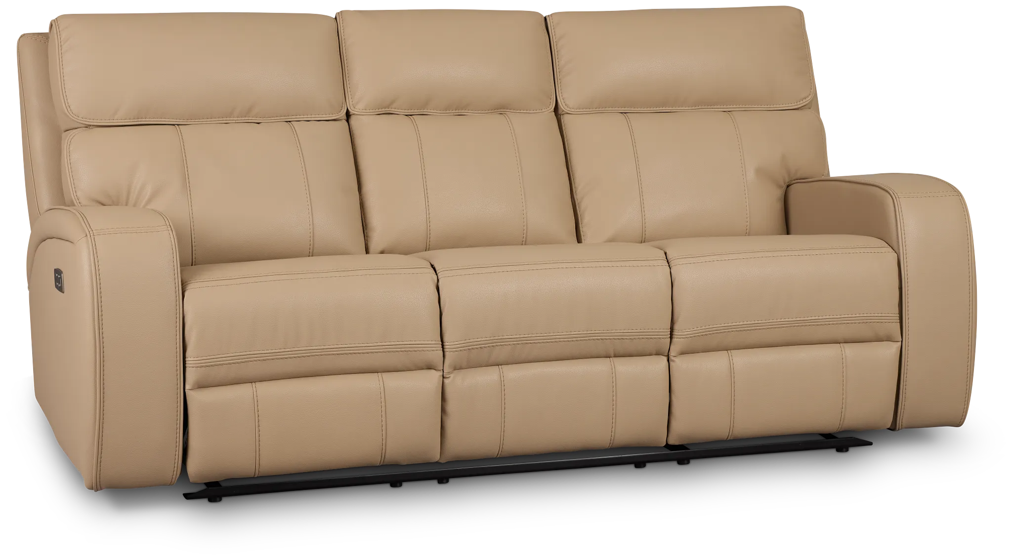 Rhett Taupe Micro Power Reclining Sofa