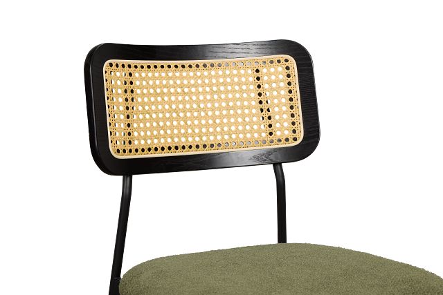 Lynden Green Woven Upholstered Side Chair