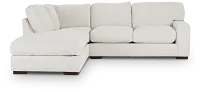 Veronica White Down Left Bumper Sectional