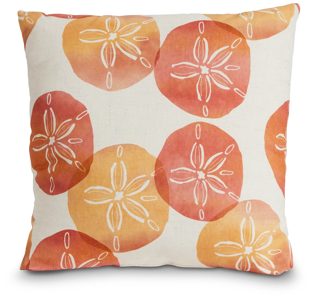 Sand Dollar Orange 20" Accent Pillow Sand Dollar Orange 20" Accent Pillow