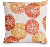 Sand Dollar Orange 20" Accent Pillow