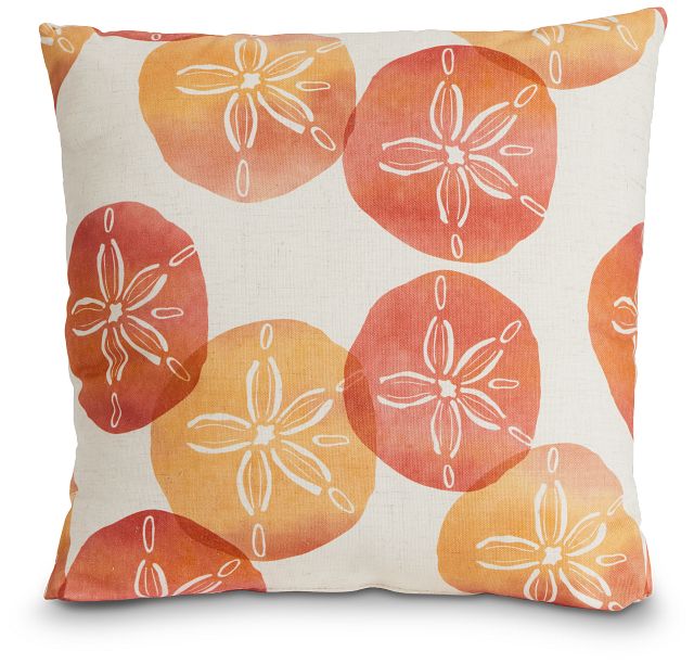 Sand Dollar Orange 20" Accent Pillow