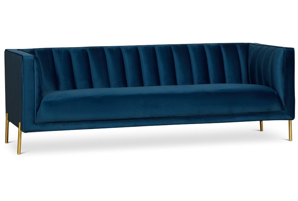 Bella Dark Blue Velvet Sofa Living Room Sofas City Furniture Shop over 390 top dark blue sofa and earn cash back all in one place. bella dark blue velvet sofa