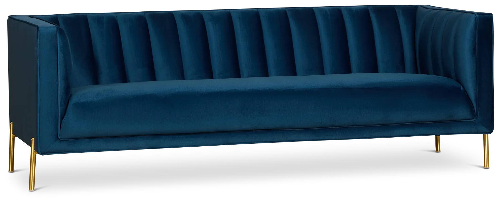 Bella Dark Blue Velvet Sofa
