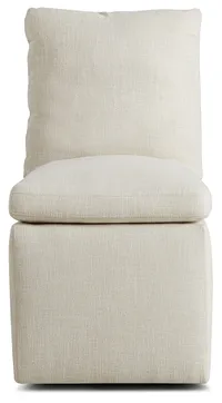 Auden Light Beige Castored Upholstered Side Chair