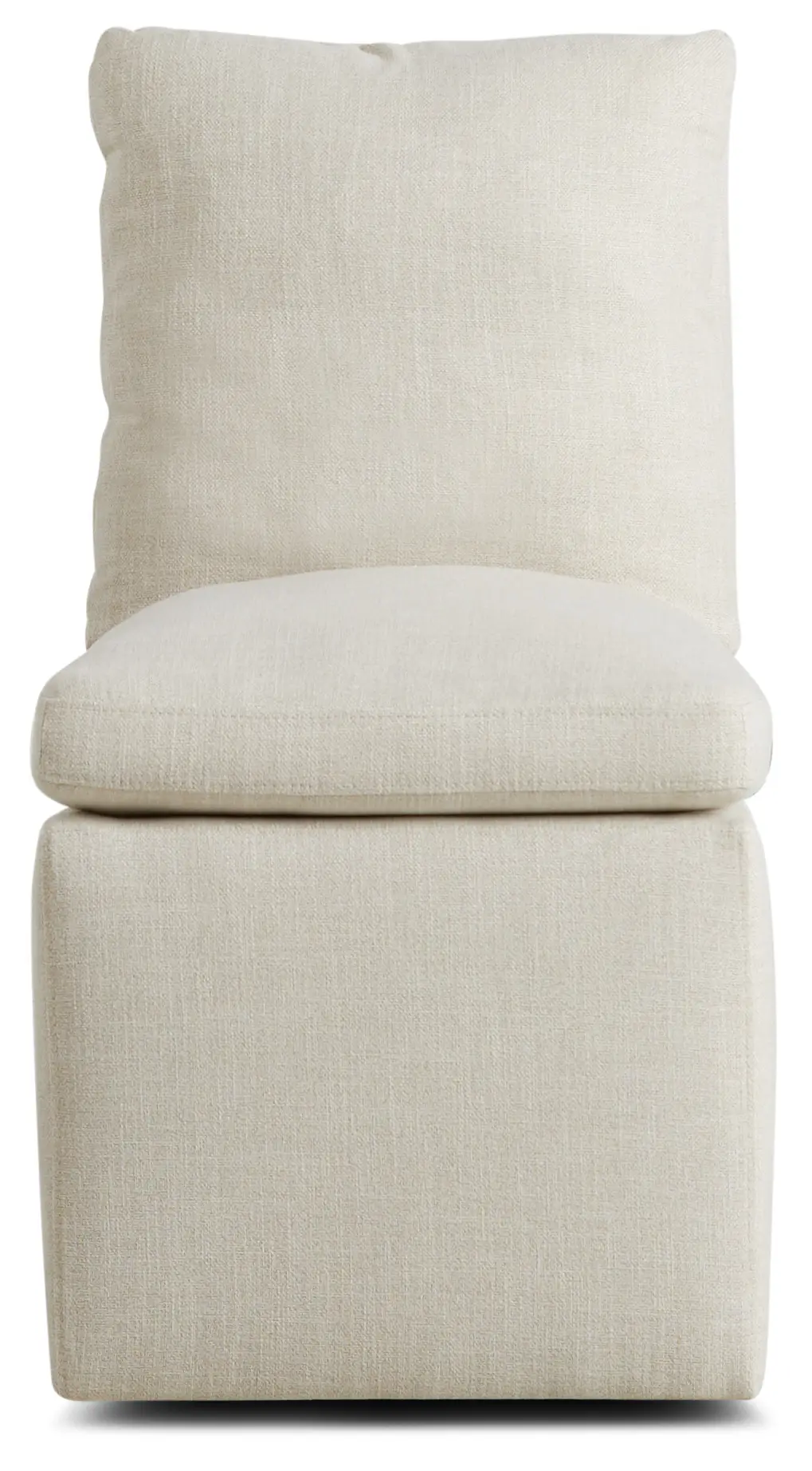 Auden Light Beige Castored Upholstered Side Chair Auden Light Beige Castored Upholstered Side Chair