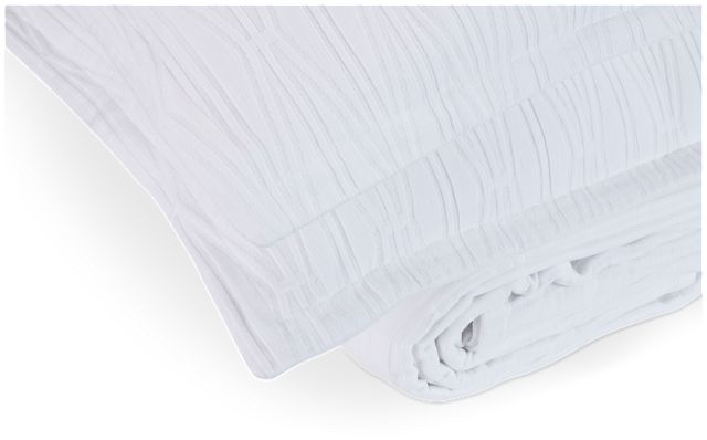 Talia White Coverlet Set