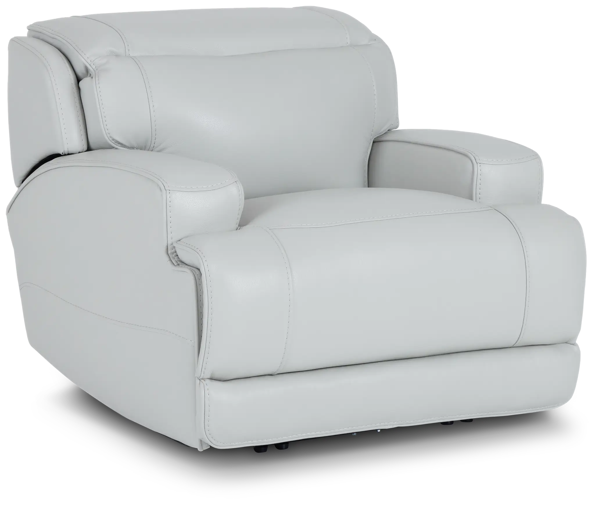 Reign Gray Lthr/vinyl Power Recliner With Power Headrest Reign Gray Lthr/vinyl Power Recliner With Power Headrest