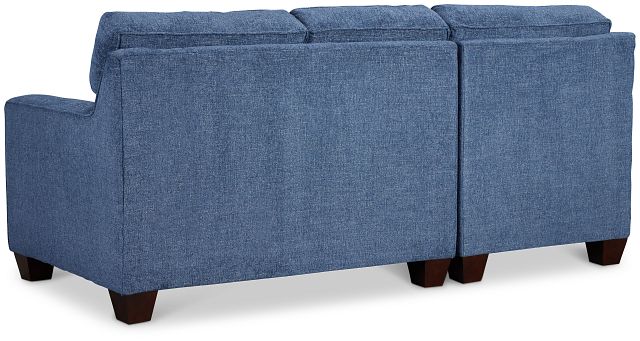 Andie Blue Fabric Left Chaise Sectional