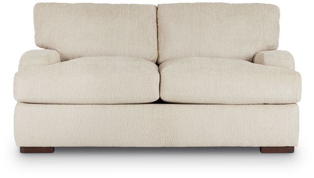 Alpha Beige Fabric Loveseat