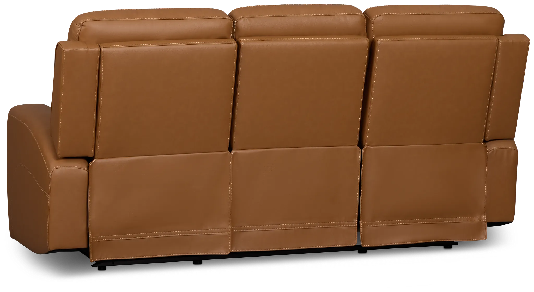 Belmont Medium Brown Lthr/vinyl Power Reclining Sofa