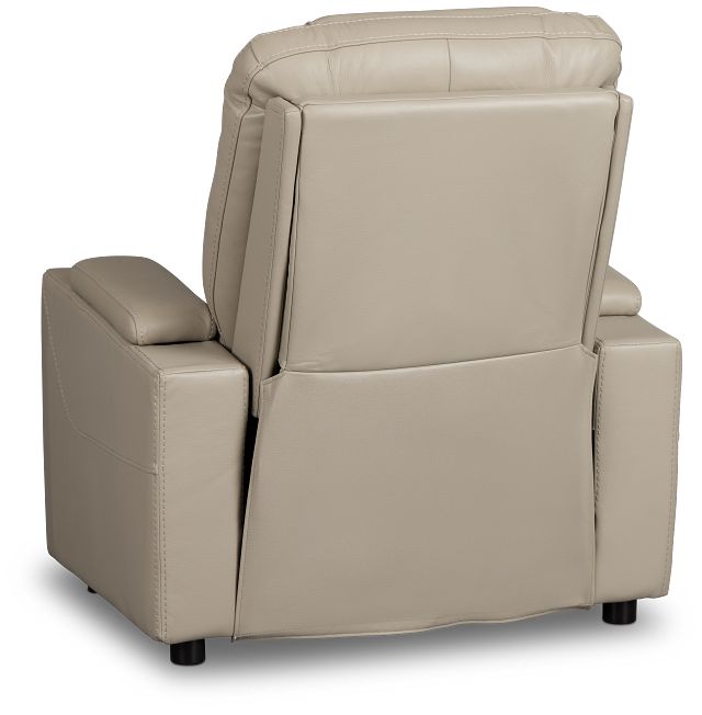 Optimus Beige Lthr/vinyl Power Recliner