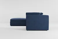 Destin Revenue Dark Blue Fabric 4-piece Bumper Sectional