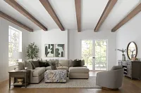 Alpha Light Gray Fabric Small Two-arm Sectional