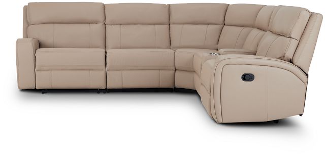Rhett Taupe Micro Small Two-arm Manually Reclining Sectional