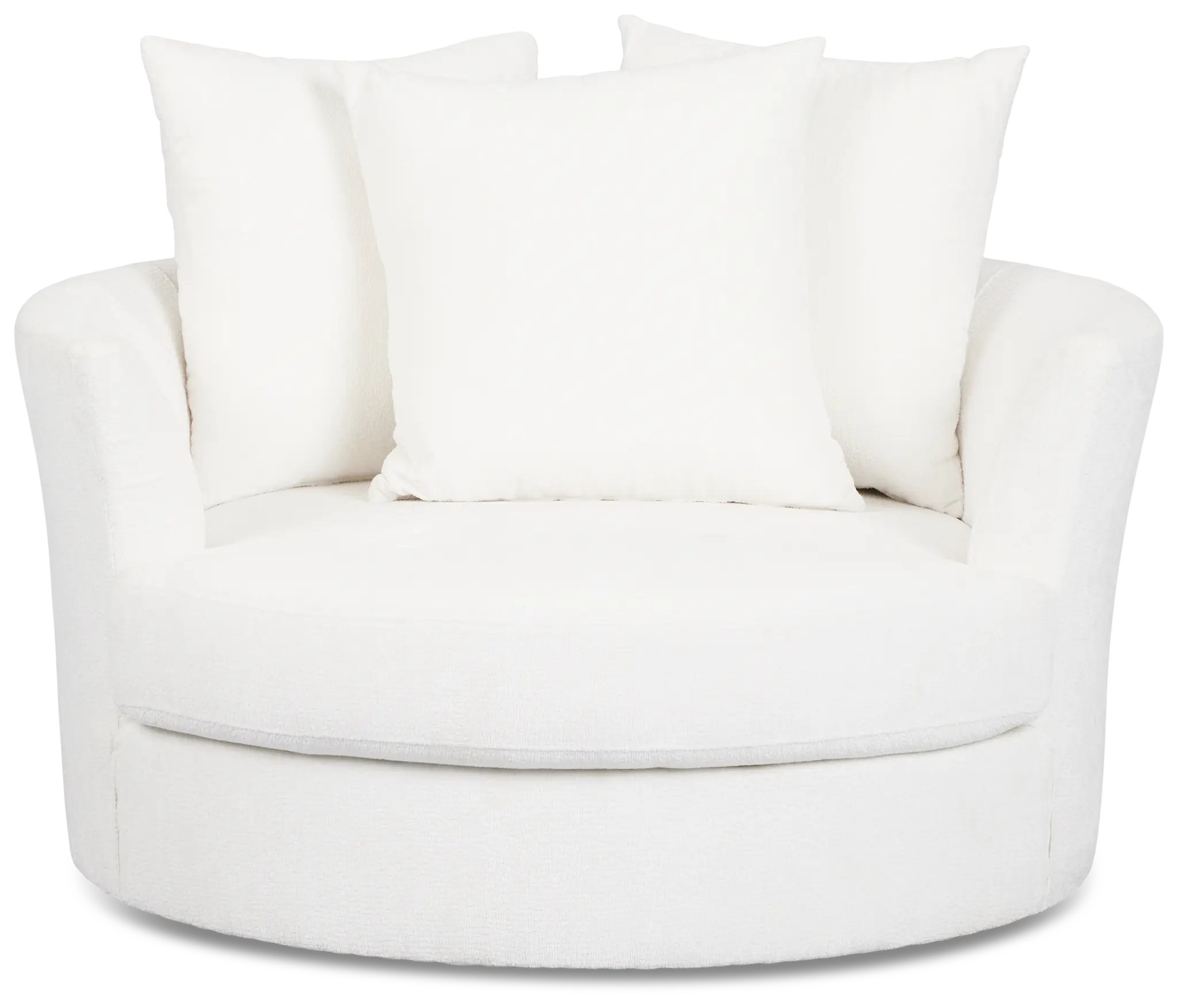 Everly White Fabric Swivel Chair Everly White Fabric Swivel Chair