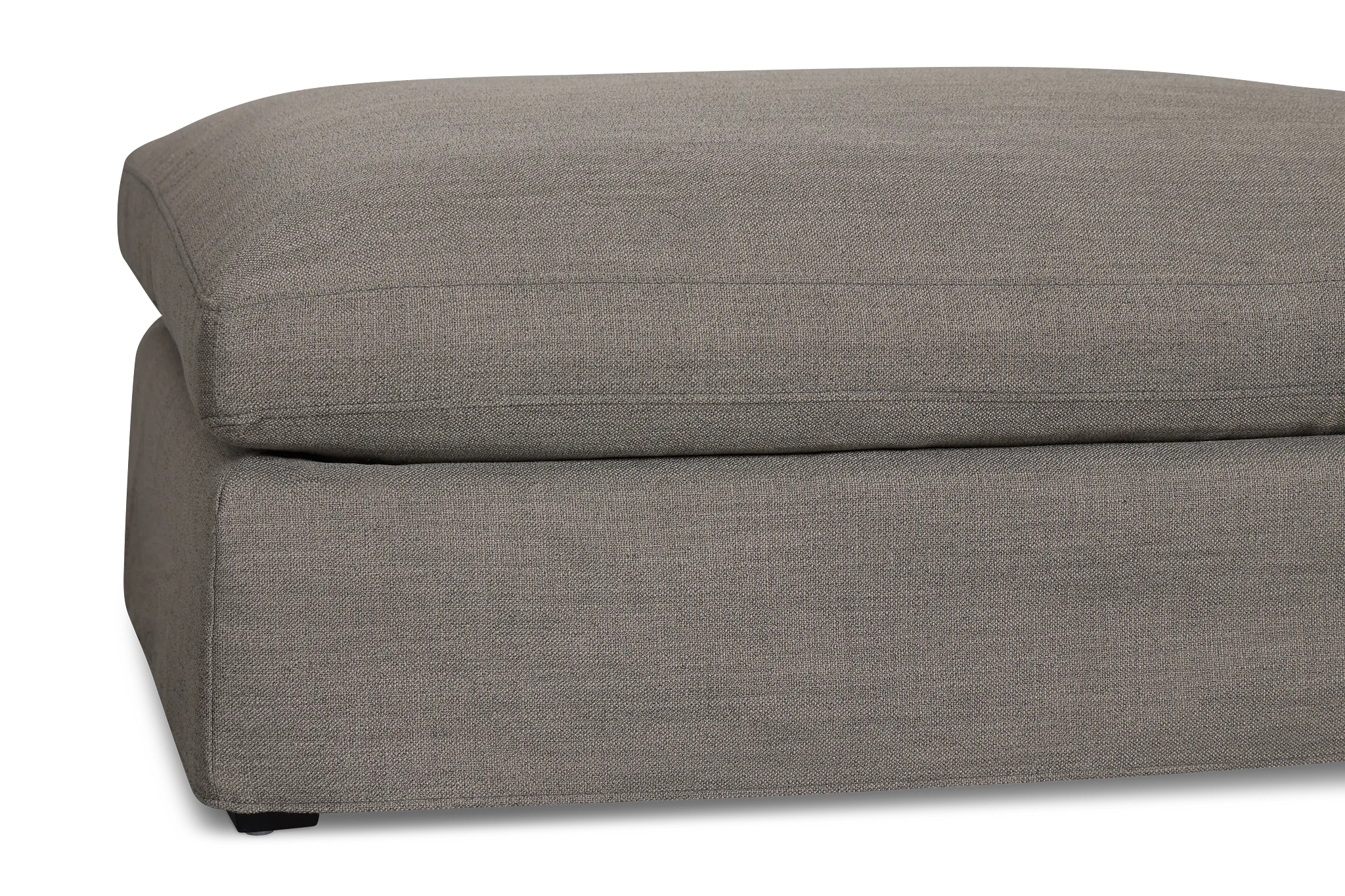 Willow Gray Fabric Ottoman