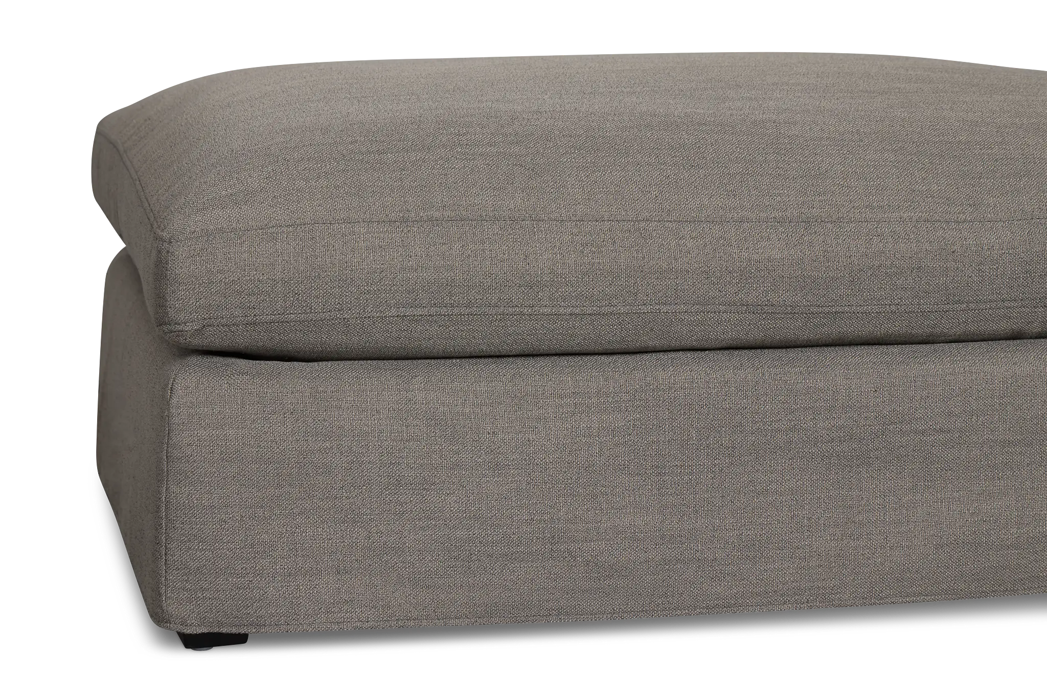 Willow Gray Fabric Ottoman Willow Gray Fabric Ottoman