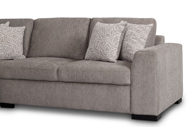 Blakely Gray Fabric Left Chaise Storage Sleeper Sectional