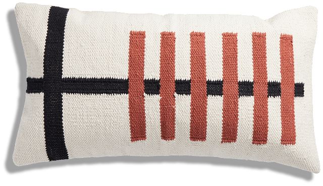 Tessa Black Lumbar Accent Pillow