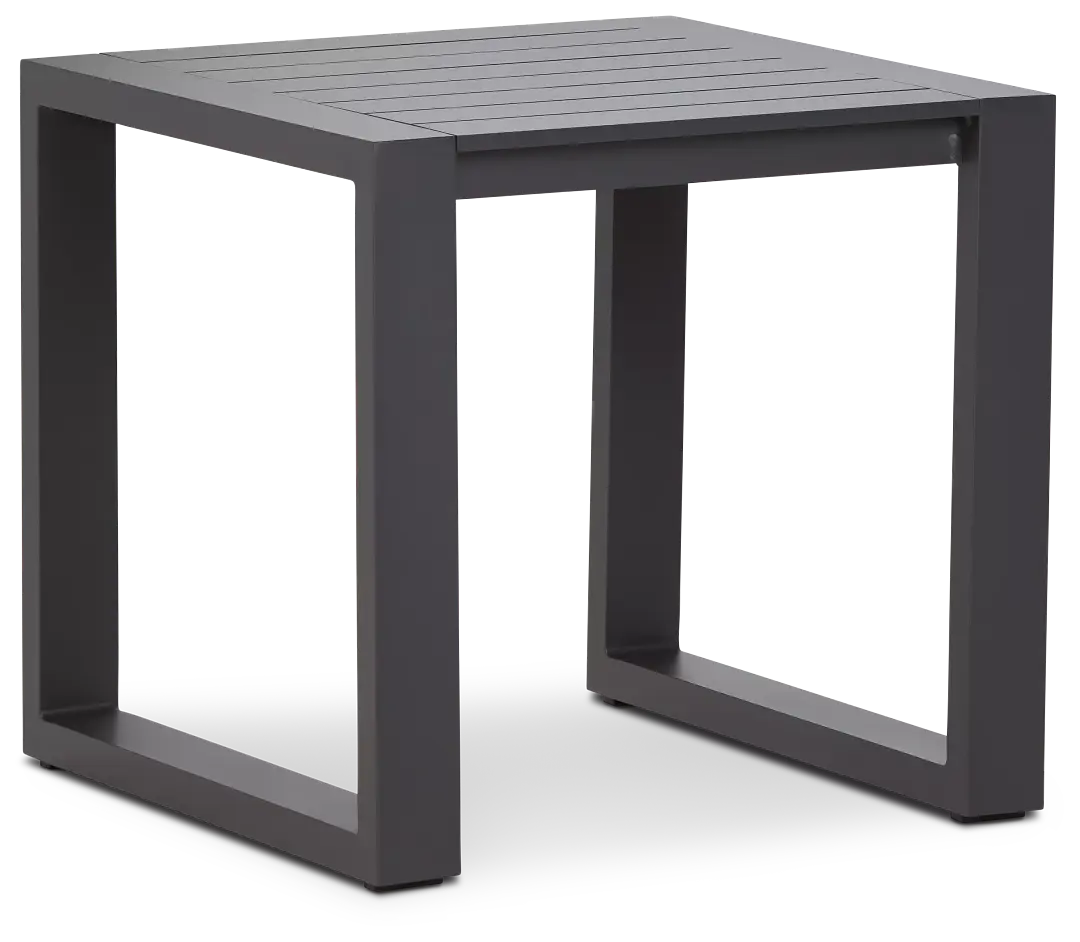 Linear2 Dark Gray Aluminum End Table Linear2 Dark Gray Aluminum End Table