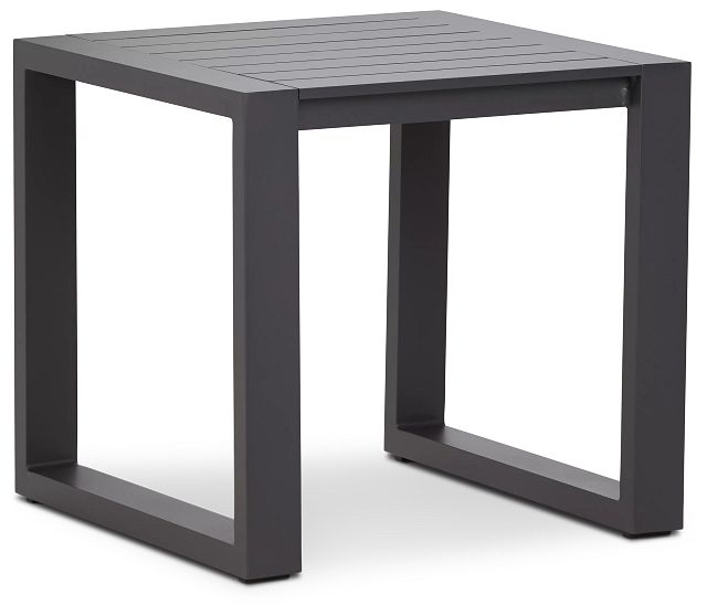 Linear Dark Gray Aluminum End Table (0)