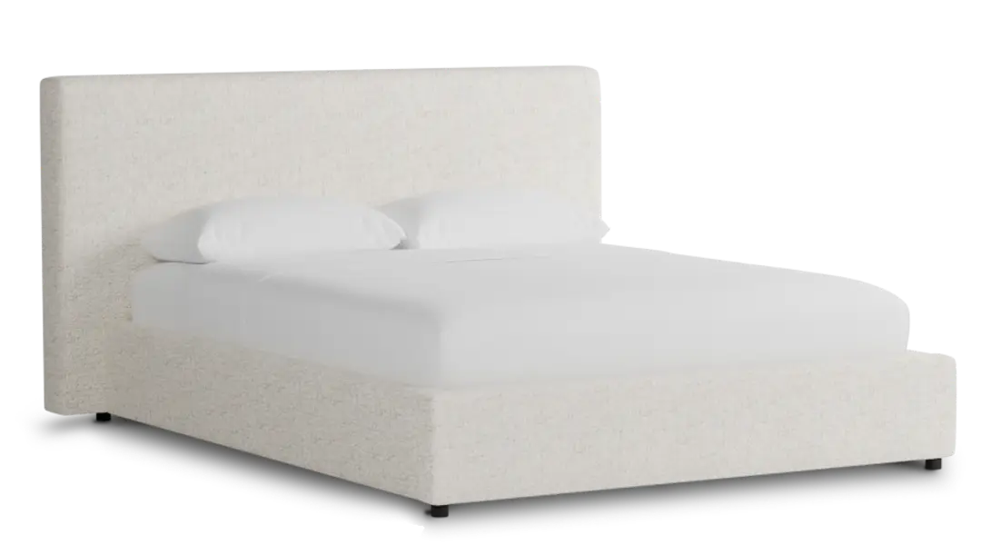 Grayton Natural Beauty Beige 44" Upholstered Platform Bed Grayton Natural Beauty Beige 44" Upholstered Platform Bed