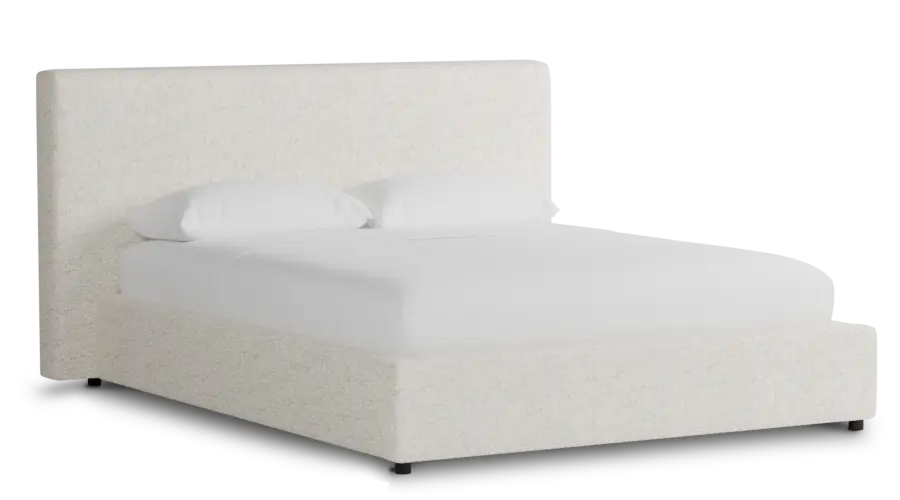 Grayton Natural Beauty Beige 44" Upholstered Platform Bed Grayton Natural Beauty Beige 44" Upholstered Platform Bed
