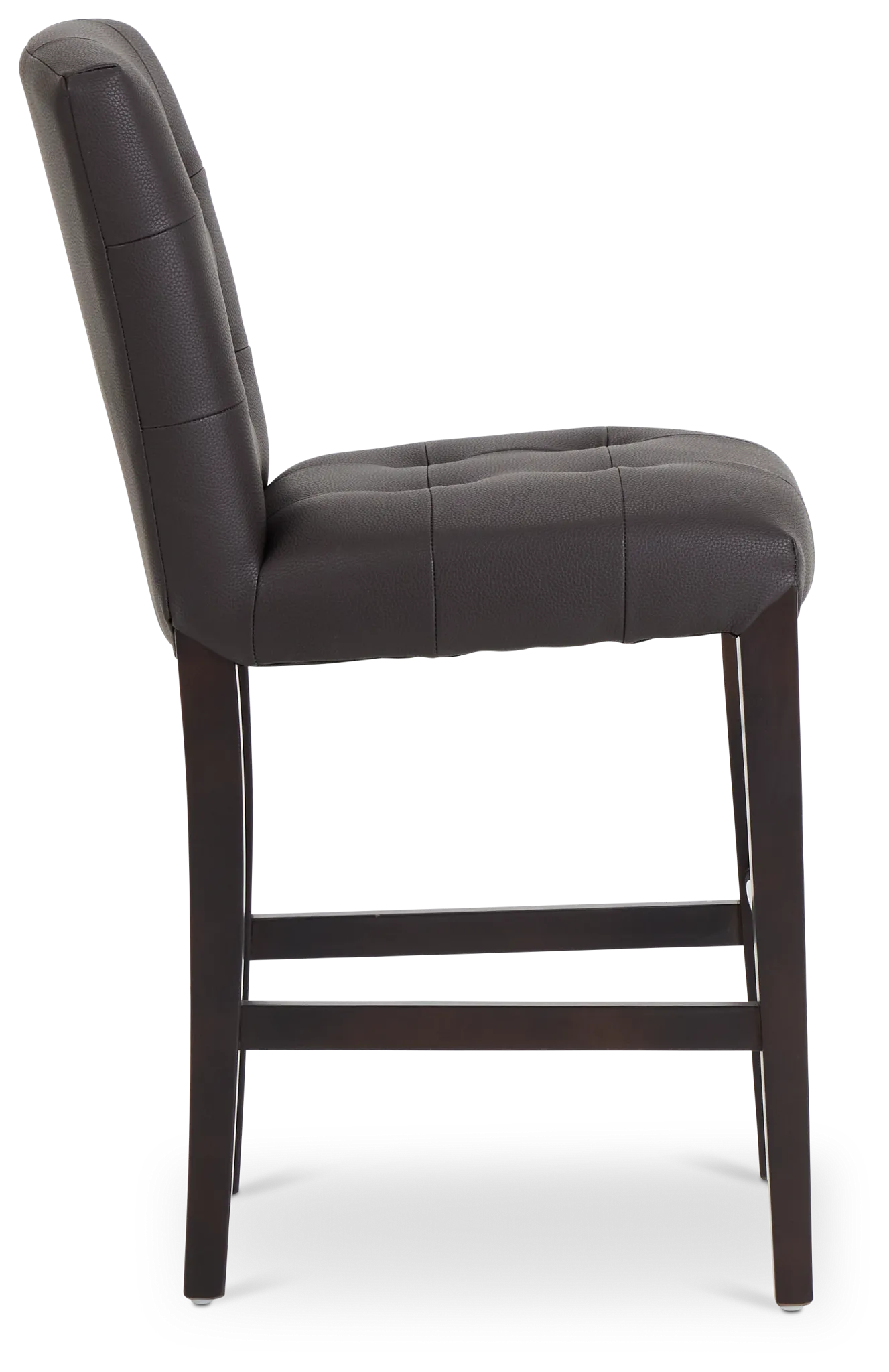 Shelby Dark Brown Micro 24" Upholstered Barstool