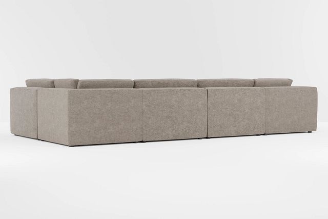 Destin Elite Brown Fabric 8-piece Pit Sectional