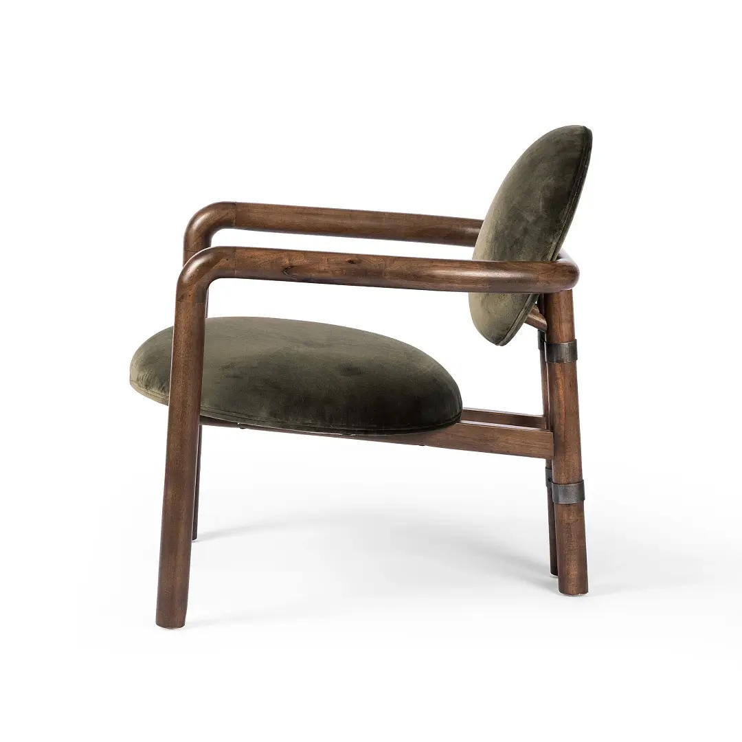 Four Hands Cari Dark Green Velvet Accent Chair Four Hands Cari Dark Green Velvet Accent Chair