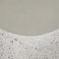 Raina White Stone End Table