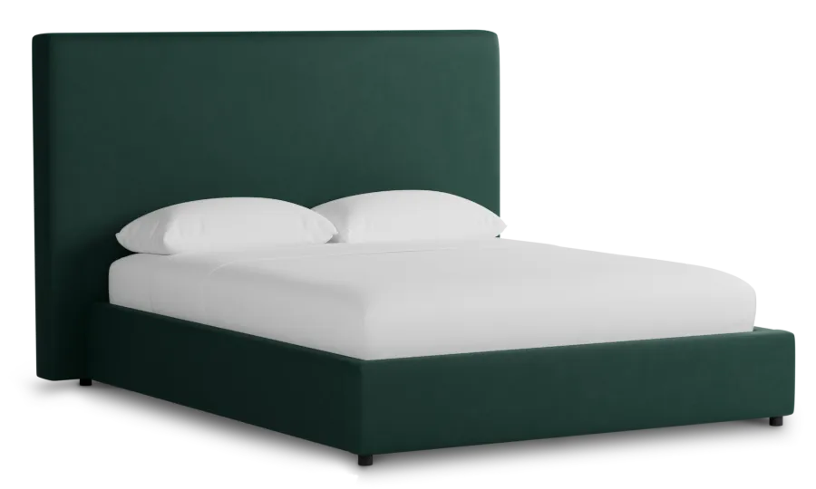 Grayton Joya Green 54" Upholstered Platform Bed