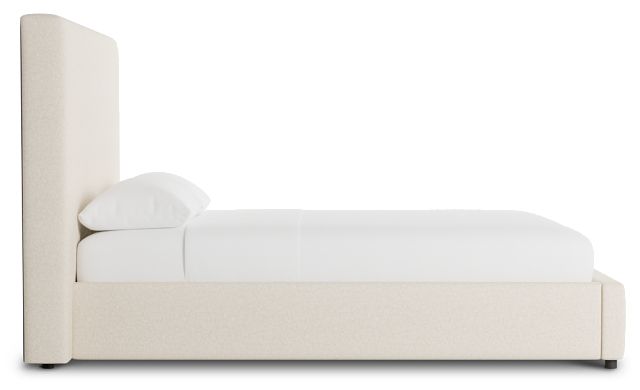 Grayton Merino Light Beige 54" Upholstered Platform Bed