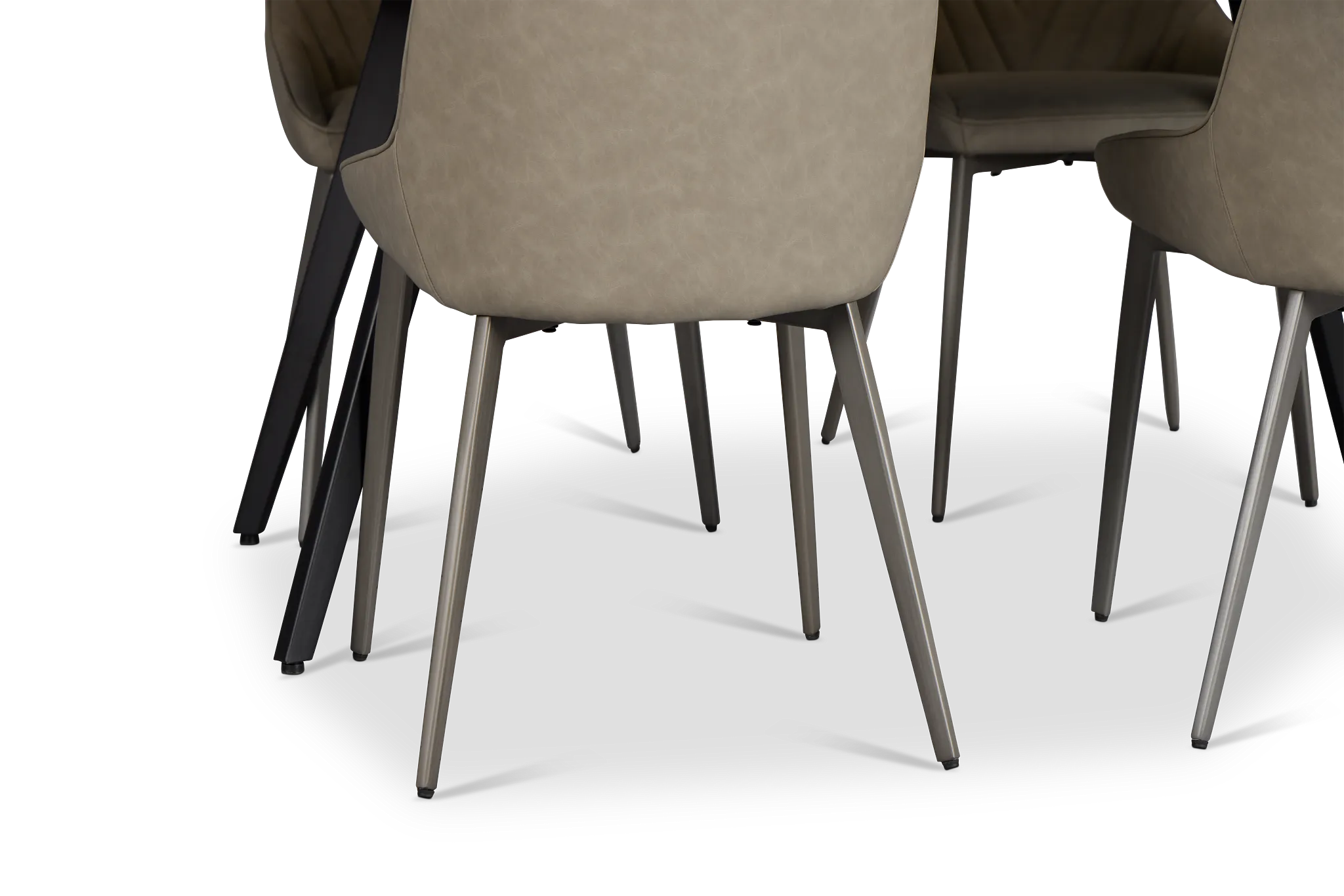 Maricopa Gray Extension Table & 4 Light Gray Upolstered Chairs